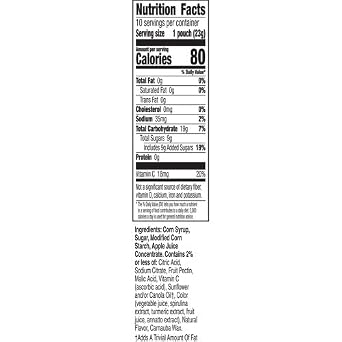 Minecraft Fruit Flavored Snacks, Fat Free and Gluten Free Snacks, 8 oz (10 Pouches)
