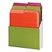 Smead Organized Up Vertical Stadium File with Heavyweight Vertical Folders, 3 Pockets, Letter, Peridot/Brights (70222)
