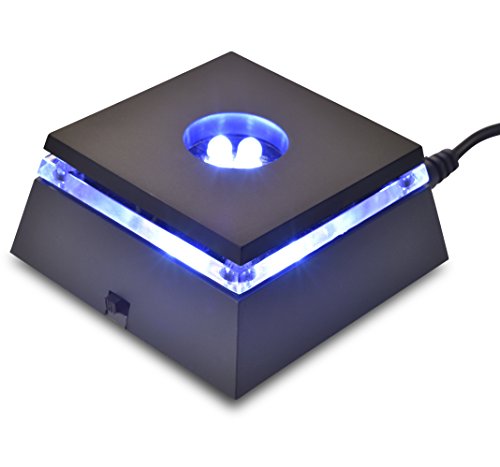 Asente 4 Ultra Bright Led Crystal Display Stand With White Led Light - Lighted Display Base Perfect For 3D Laser Etched Crystal Glass Pictures, Acrylic & Glass Art, Led Crystal Light Stand #TOP10
