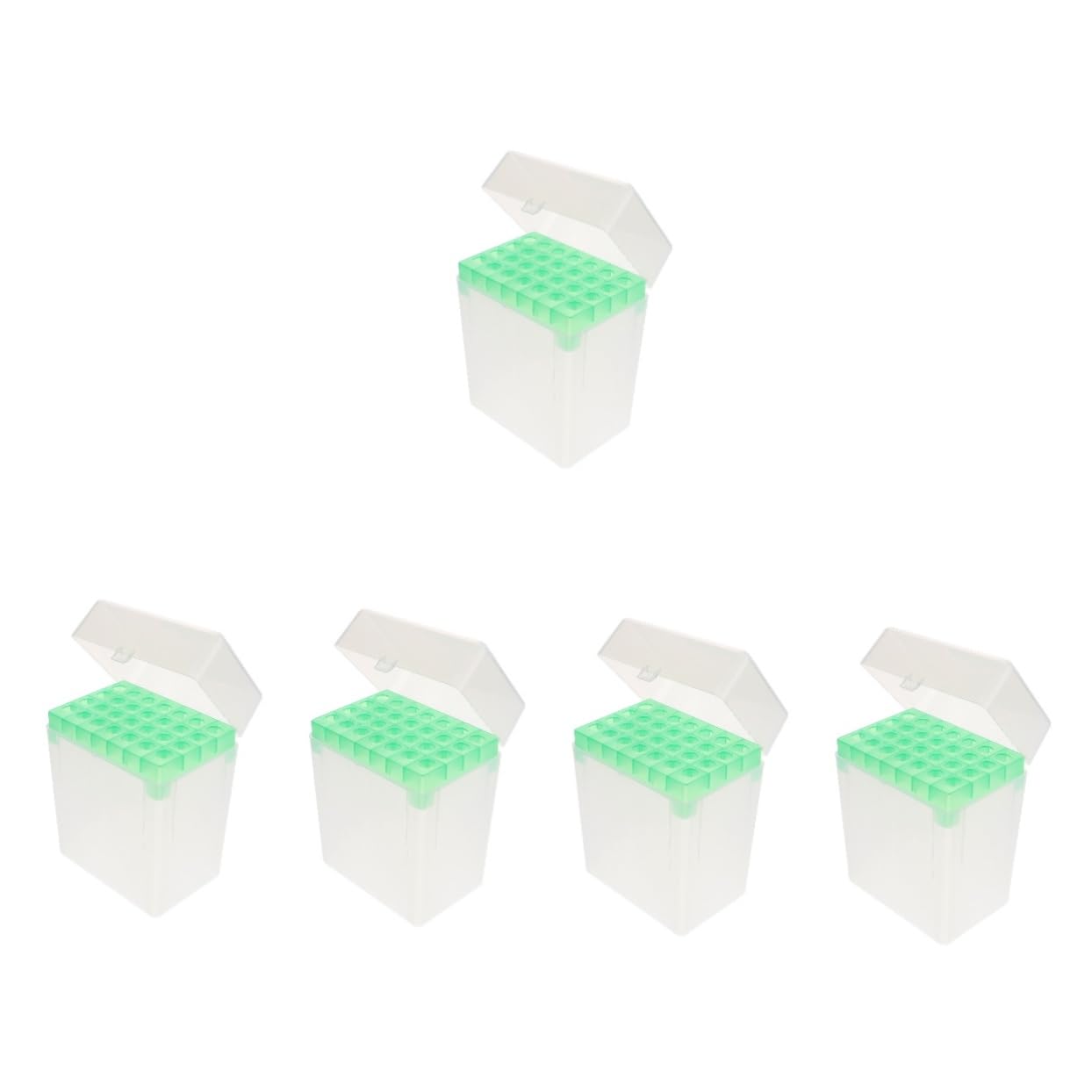 Caja De 5 Piezas Caja de tubos de centrífuga titular de almacenamiento gradilla para tubos de ensayo Organizador de muestras de laboratorio soporte de tubo centrífugo el plastico NIYANGLE
