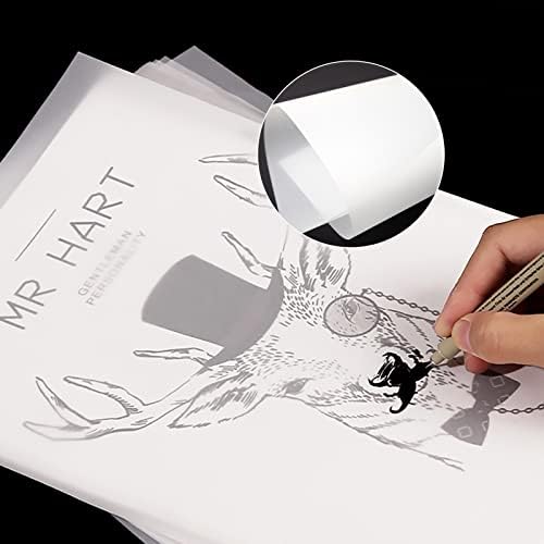 suchkawe 100 Sheets A4 Vellum Paper, 8.5 x 11 Inches Translucent Tracing Paper Clear Paper for Printing Sketching Tracing Drawing Animation