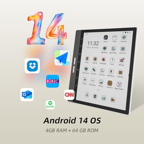 Image of Bigme B751C S Ebook Reader, 4GB+64GB Color Android 14 OS ePaper Tablet, Black