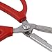 Goeielewe Multi-Function Clip Scissor Tongs Anti-Slip Tool Clip Sea Crab Artifact Crab Tongs 14.5 Inches Long Metal and ABS Material Silver and Red (Curved Head)