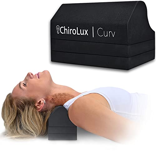 ChiroLux Curv | Cervical Neck Traction Device & Neck Posture Corrector. This Chiropractic Tool is A Denneroll Cervical Neck Wedge, Neck Curve Restorer & Cervical Traction Device for Neck Pain Relief
