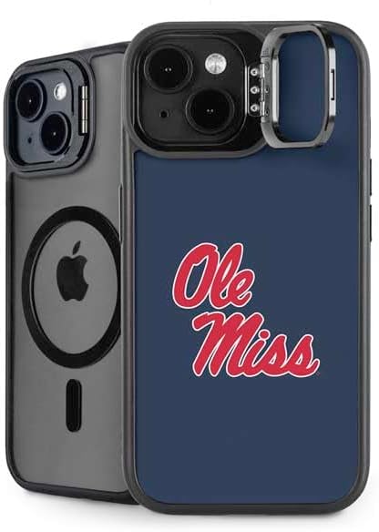 Skinit Kickstand Phone Case Compatible with iPhone 13 - Officially Licensed University of Mississippi Rebels Ole Miss Design