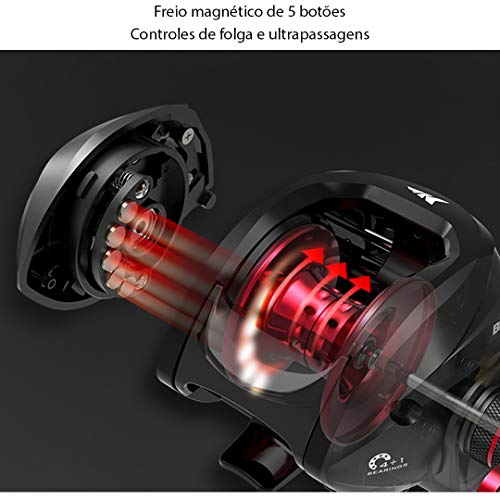 Carretilha Pesca Kastking Brutus Manivela Esquerda + Brinde