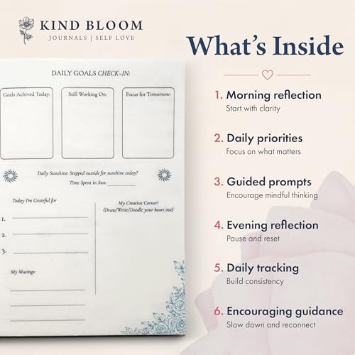 Image of 60-Day Guided Journal - Undated Wellness & Gratitude Planner - Daily Reflection Prompts, Habit Tracker, Mood Tracker - A5 Hardcover, 130 GSM Paper - A Thoughtful Gift for Mindful Living (Peach)