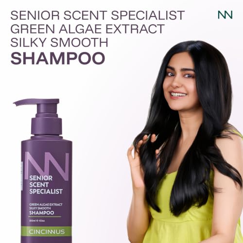 Image of Cincinnus Silky Smooth Shampoo | Green Algae Extract, Salicylic Acid, Lavender, Rose, B5 | shampoo for soft, shiny and smooth hair | Nourishing Shampoo for Dull & Rough Hair (300ml)