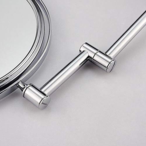 Miroir de courtoisie de maquillage argenté extensible de 8 pouces