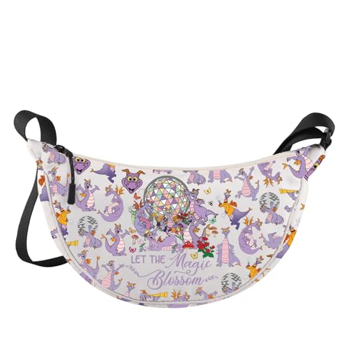 Image of WZMPA Dragon Crossbody Bag Purple Dragon Gift Dragons Shoulder Bag Cartoon Merchandise