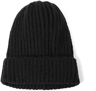 JOZZY Hat Ladies Beanie Hat Warm Autumn Women's Wool Knitted Beanie Hat Cuff Beanie Watch Cap Girl Spring Skull Cap Women (Color : B)