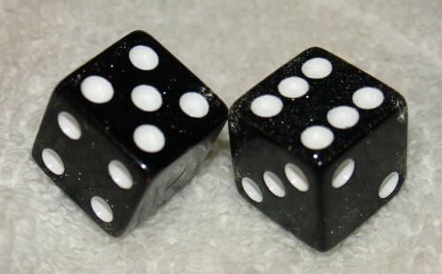 Black Glitter Dice Pair