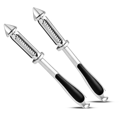 Image of Storite Stainless Steel Peeler for Vegetables and Fruits | 5 in 1 Multifunctional Julienne Peeler for Kitchen | Versatile Vegetable Peelers for Salad Preparation (2, 5 in 1 Vegetable Peeler Down)