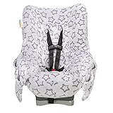 Niko Easy Wash Children's Car Seat Cover & Liner -Minky -Silver Star -Perfect for Winter Weather-Universal Fit -Crash Tested -Waterproof SEAT Bottom -Mess Protection -Easy to Clean -Machine Washable