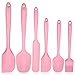 Produktbild HENSHOW Silikon Küchenspatel Set 6-teilig, Premium Antihaft Silikon Küchenutensilien Kochset zum Kochen, Backen und Mischen (Rosa)