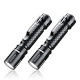 Ansyper CC 3 Modes Small Mini Flashlights LED Powerful High Lumens Tactical Pen Light with Clip,Slim Portable Pocket Compact Torch for Emergency Inspection AAA Battery Water-Resistant (Black & Black)