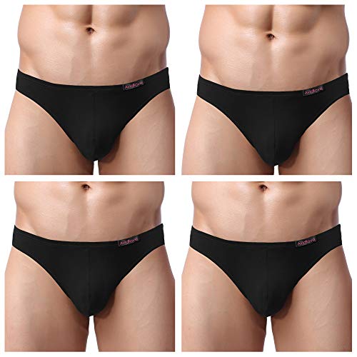 Avidlove Mens Bikini Underwear Low Rise Briefs Microfiber Underpants 4 Pack
