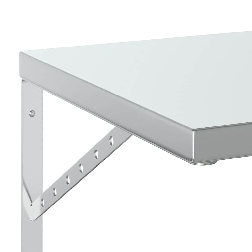 vidaXL Wandregale 2 STK. 50x40 cm Silbern Edelstahl