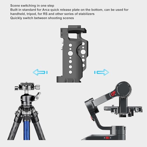 Image of Professional Camera Cage Lightweight Aluminum Video Shooting Rig Cage for A7CII A7CR DSLR Camera Accessories