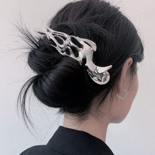 Fermaglio per capelli, in argento, accessori per capelli per donne, ragazze, eleganti fermagli in metallo, fermagli per capelli, grandi accessori per lo styling per feste, matrimoni quotidiani
