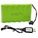 Blomiky 7.2V 2200mAh Ni-MH Rechargeable AA Battery Pack with SM-2P Black Plug and USB Charger Cable for Previous Version 15 Channel 2.4G Huina 1550 550 RC Excavator 7.2V NiMH