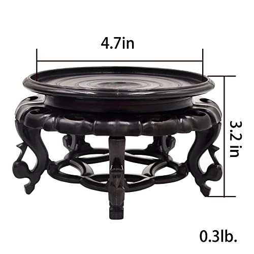 Juanxian Oriental Furniture Vase Stand Fishbowl Stand Fishbowl Teapot Vase Base Stable Home Decoration Display Stand(4.7 in) - Image 2