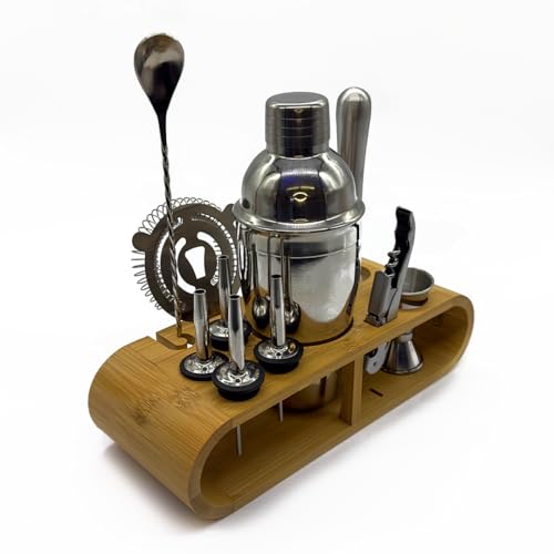 Kit Bartender Profissional 12 Peças em Aço Inox Premium – Coqueteleira Completa com Acessórios para Drinks, Caipirinhas e Coquetéis – Ideal para Bar ou Casa