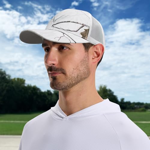 Image of LOOGU Fishing Hat Mesh Back for Men Women Adjustable Baseball Trucker Cap Snapback Hats