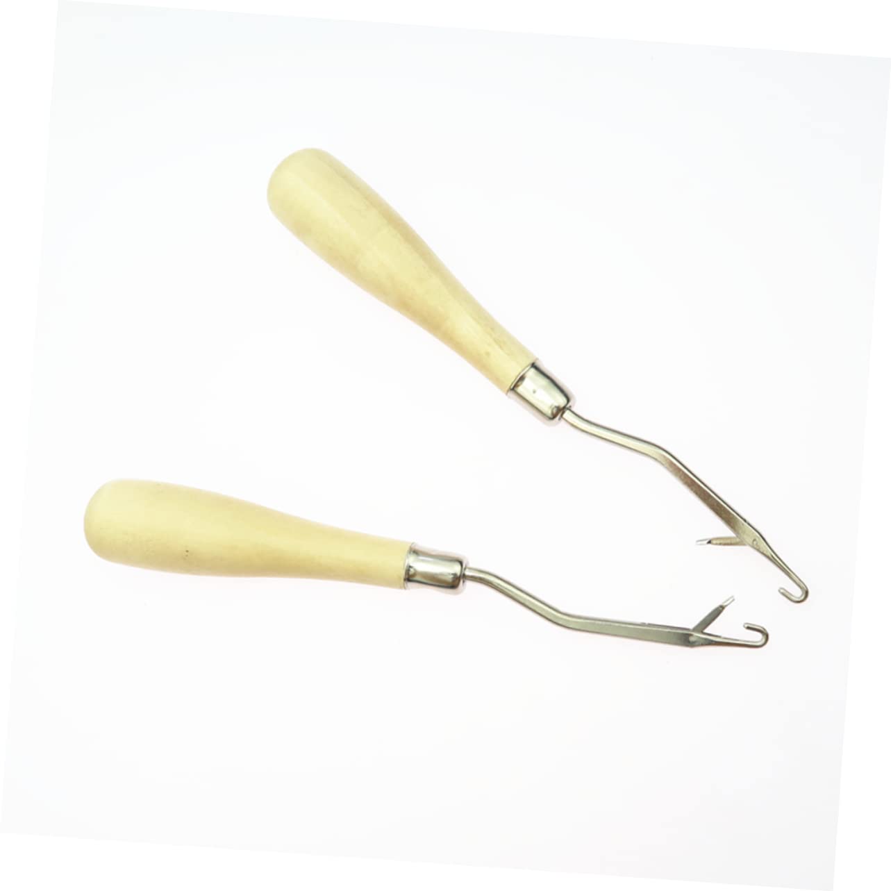 HOODANCOS 2Pcs Latch Hook Crochet Tool Handle for Handmade Weaving Projects Smooth Knitting Needles for Creating Rugs and Crafts