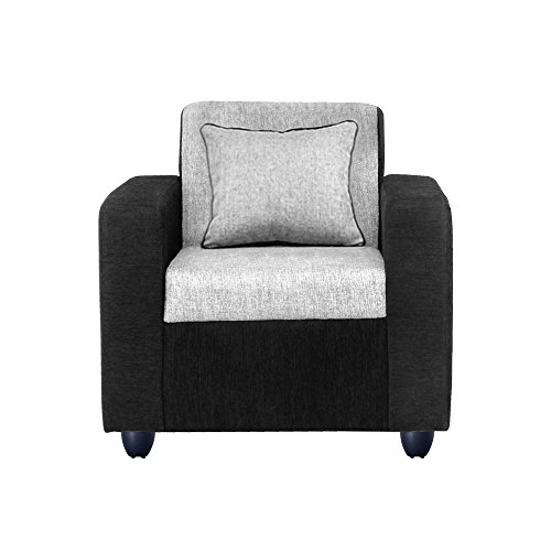 Image of Bharat Lifestyle Babool Wood Single Seater Sofa (Grey)