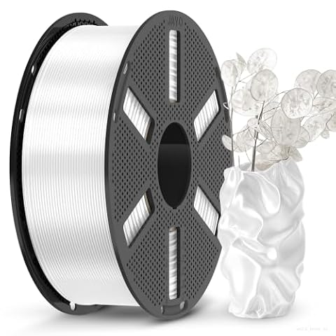 JAYO 3D Printer Silk PLA+ Filament 1.75mm, 1.1KG Spool Silk White