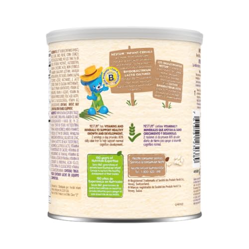 Nestle Nestum Oat, Rice & Prune Instant Infant Cereal 9.5 oz Cereal Canister (Pack of 1)