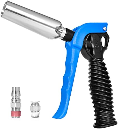 Industrial Air Blow Gun For Compressor, Venturi Air Nozzle Blow Gun Air Compressor Gun With High Flow Venturi Nozzle, 1/4-Inch With High Flow Pneumatic Air Blow Gun kit