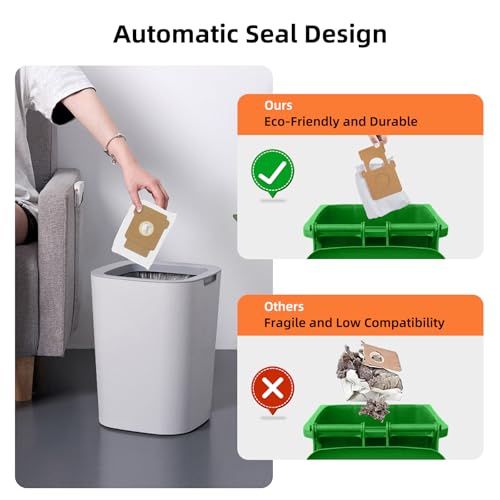 Image of 6 Pack 104 105 Replacement Vacuum Bags Compatible with iRobot Roomba 105X /415X /505X /106 /108 Combo, Plus 405 /504 /505 /507 Combo, 105 Vac /Max 705 Vac Clean Base Automatic Dirt Disposal Bags