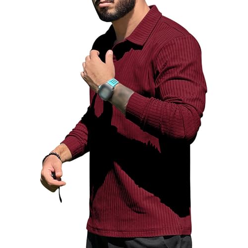 Men's Lapel Solid Knit Pullover Long Sleeve Slim Male Knitted Sweaters Causal Button Design Basic Sweater4