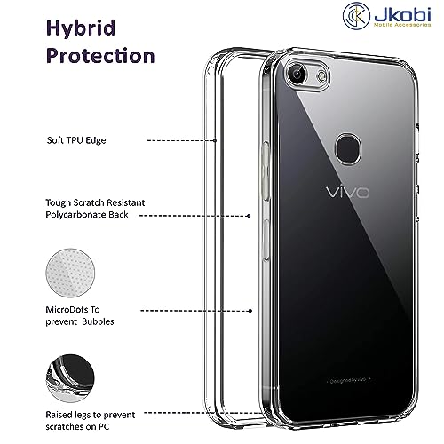 Image of Jkobi Back Cover for Vivo Y81 | Vivo Y83 (Silicone Clear Case with Camera Protection | Soft and Flexible | Transparent)