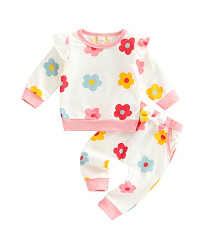 Image of Newborn Infant Baby Girl Clothes Set Sweatshirts Tops Pants Toddler Girl Outfits Gifts 3 6 9 12 18 24 Months