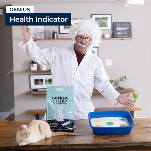 Genius Litter ALPHALITTER Health Indicating Cat Litter With Non-Clumping Lightweight Color Changing Silica Gel Crystals As Seen thumb #4