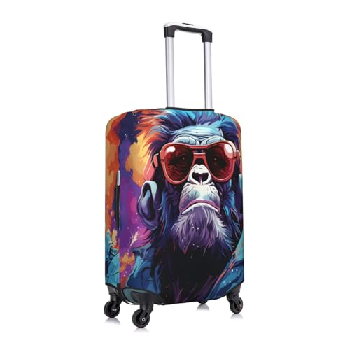 Luggage Cover Protector Cool Boboon Monkey Suitcase Cover With Zipper, Luggage Cover For 18"-21" Suitcase Elastic Washable Stretch Suitcase Protector For Travel Vacation3
