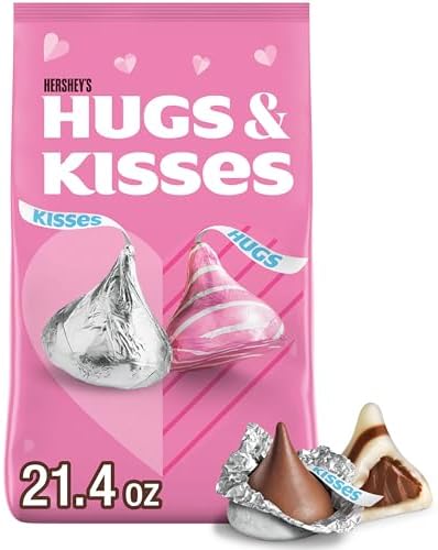 HERSHEY'S HUGS & KISSES Assorted Flavored, 21.4 oz Bag