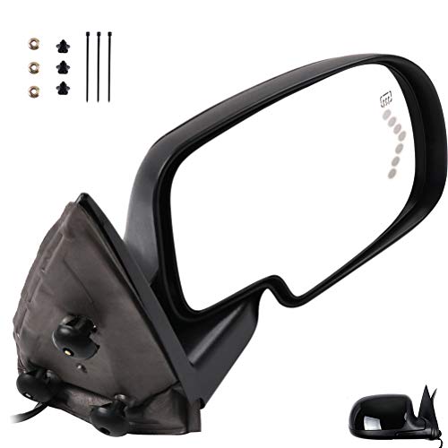 TUPARTS Fit for 2003-06 Chevy Silverado Suburban Tahoe G-MC Sierra Classic G-MC Yukon Power Adjustment Manual Folding Heated Turn Signal Right Passenger Side View Mirror Black - Thumbnail 5