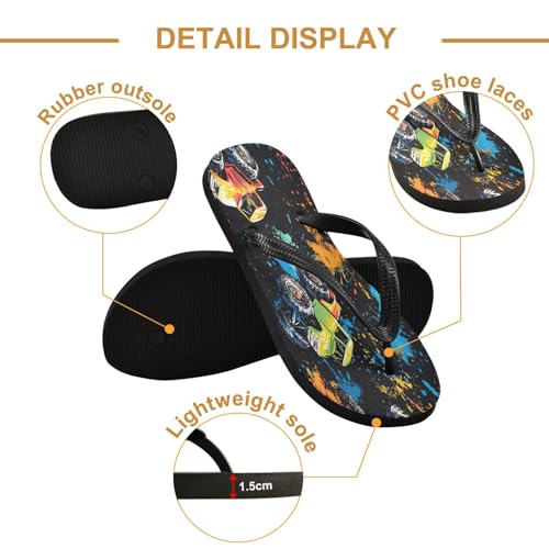 STAYTOP Graffiti Style Truck Flip Flops Sandals of Men's & Women's,Sandals Beach Slippers Shower Slides2