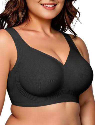 Image of OEAK Womens Wireless Jelly Bras Plus Size Support Push Up Comfortable Bra | no underwire,full coverage,for large breast,minimizer bra,seamless,tshirt bras,everyday bra