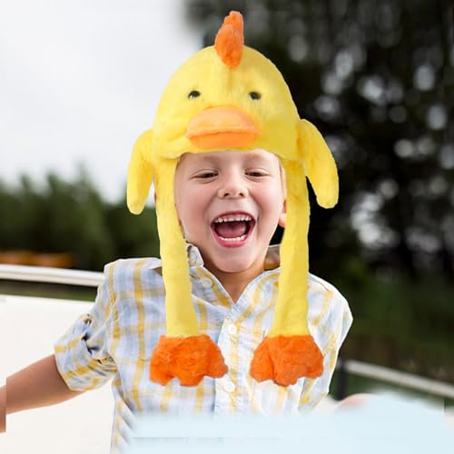 YC JILAI 2 Pack Animal Hat Frog and Duck Plush Ears Moving Jumping Hat Unisex for Dress Up Halloween Christmas Cosplay Party by YC JILAI - Image 7