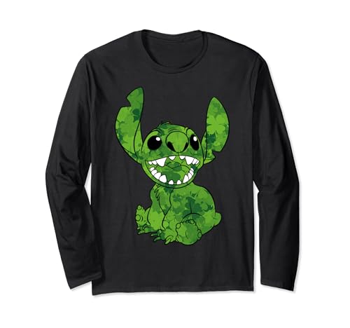 T-shirt Stitch manches longues vert idéal pour fêter la Saint-Patrick entre amis