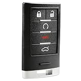 USARemote Key Fob Remote Replacement for 2008 2009 2010 2011 2012 2013 2014 Cadillac CTS STS 5-Button Smart Prox M3N5WY7777A, 25943677 - Professional Programming Required