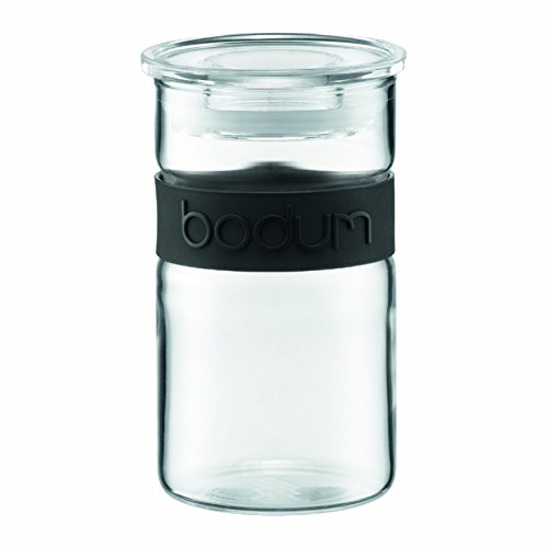 Bodum Presso 8-Ounce Glass Storage Jar, Black