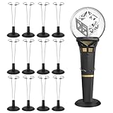 12 Pack Kpop Lightstick Stand, Holder for Official Lightsticks, Complicable with Stray Kids/Enhypen/Ateez/Twice Lightsticks, Display Stand Compatible with Kpop(Black)