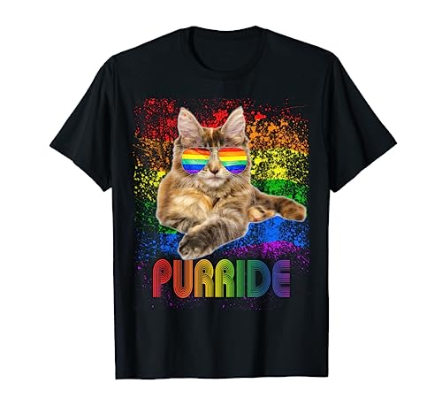 Pride Cat Purride Gay Lesbian LGBT Awareness LGBTQ Funny T-Shirt