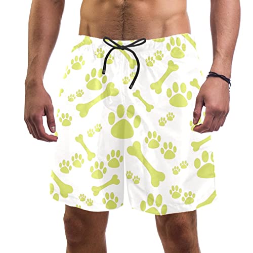 Maillots de bain pour hommes JDEZ imprimé patte de chien léger